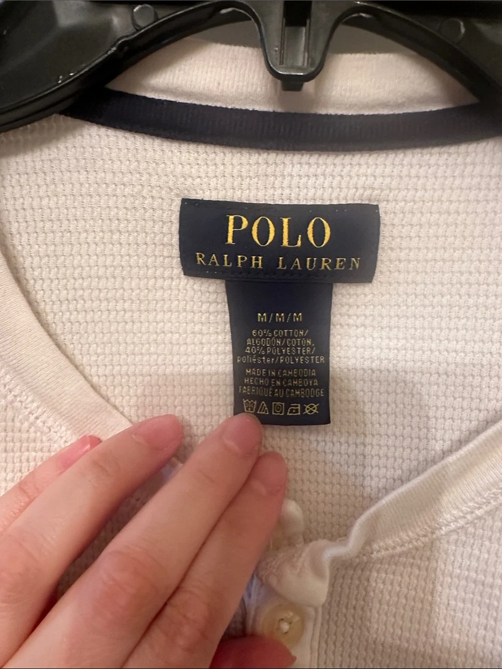Polo by Ralph Lauren White Short-Sleeve Henley Polo Shirt